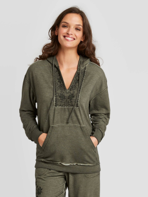 Women's Embroidered Hooded Sweatshirt - Knox Rose™