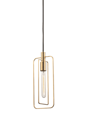 Masonville 1 Light Pendant Aged Brass