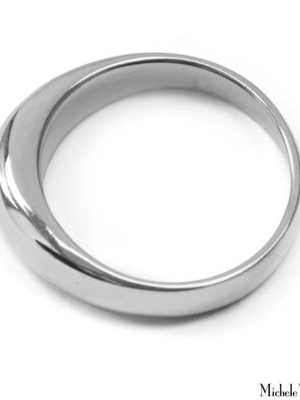 Solid Silver Tapered Ring