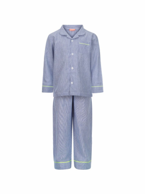 Sunuva Blue Stripe Pajama Set