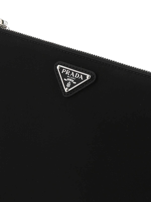 Prada Logo Plaque Pouch