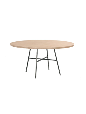 Spencer Round Dining Table In Cashew Design By Redford House