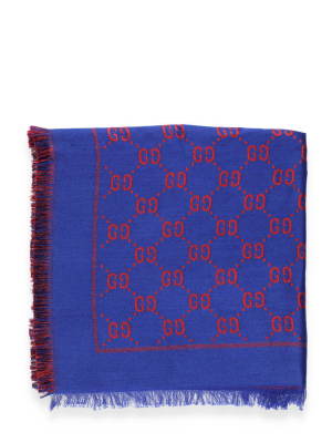 Gucci Kids Monogram Fringed Edge Scarf