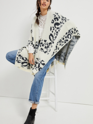 Sage Leopard Eyelash Kimono