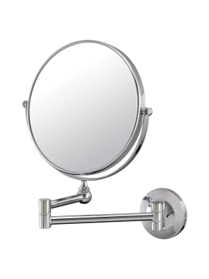 10x/1x Double-sided Wall Magnified Makeup Bathroom Mirror Image Chrome - Aptations