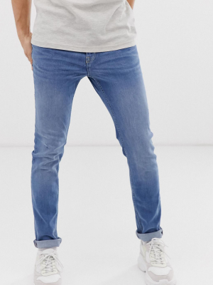 New Look Skinny Jeans In Mid Blue Wash