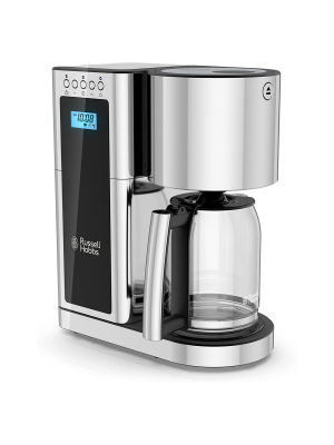 Russell Hobbs Glass 8 Cup Coffeemaker In Silver And Stainless Steel