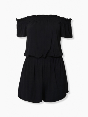 Ruffle Off-the-shoulder Romper