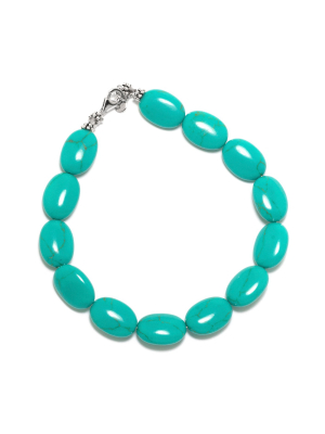 Sterling Silver Bracelet - Turquoise/silver (8")