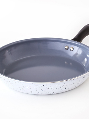 Lakeside 10" Nonstick Aluminum Skillet With Faux Granite Speckle Finish