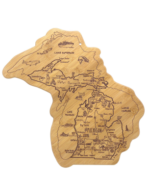 Totally Bamboo Destination Michigan (full State) Serving And Cutting Board