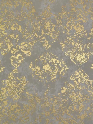 Stargazer Wallpaper In Khaki And Gold By Antonina Vella For York Wallcoverings