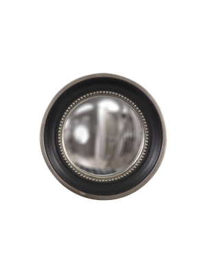 Round Patterson Decorative Wall Mirror Black - Howard Elliott