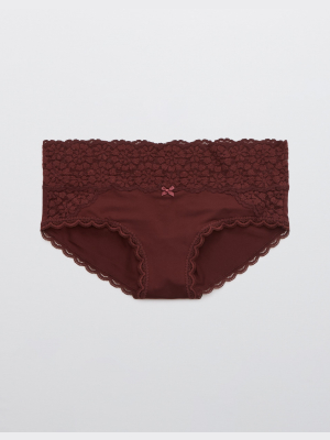 Aerie Sugar Cookie Lace Shine Boybrief Underwear