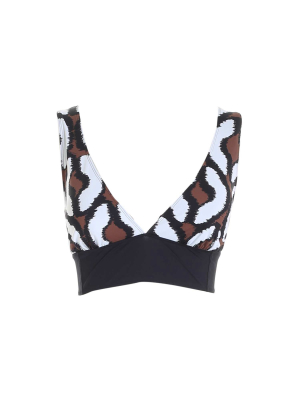 Max Mara Beachwear Printed Bikini Top