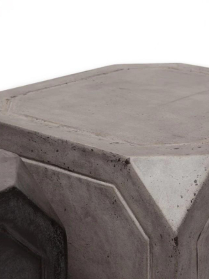 Ivan Side Table Waxed Gray Concrete