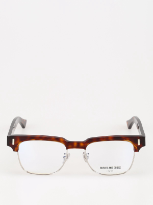 Cutler & Gross Squared Half-rim Glasses