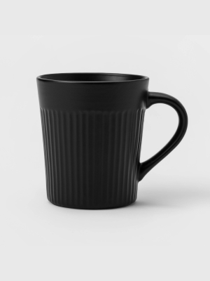 11.8oz Stoneware Harrison Mug Black - Threshold™