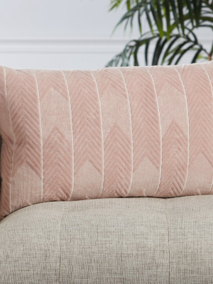 Bourdelle Chevron Pillow In Blush