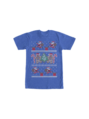 Men's Lost Gods Ugly Christmas Santa's Adventure T-shirt