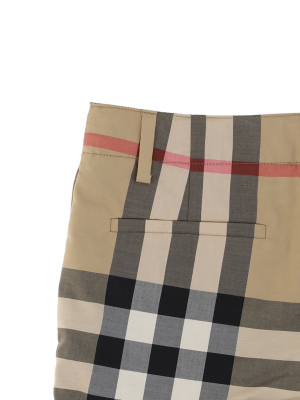 Burberry Kids Check Print Tailored Shorts