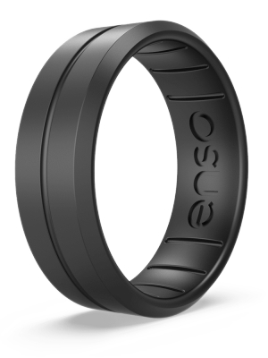 Elements Contour Silicone Ring - Black Pearl