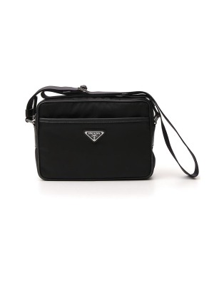 Prada Logo Plaque Pouch Messenger Bag