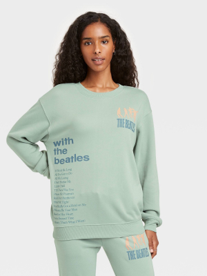 Women's With The Beatles Graphic Sweatshirt - Green