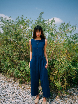 Petal Overalls - Indigo