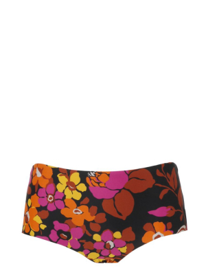 Saint Laurent Floral-print Bikini Bottom