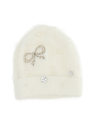 Monnalisa Crystal Embellished Beanie