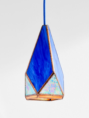 Friend Of All Small Hanging Greta Lamp - Bright Blue & Orange