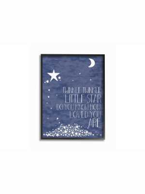 16"x1.5"x 20" Textural Twinkle Little Star Typography Oversized Framed Giclee Texturized Art - Stupell Industries