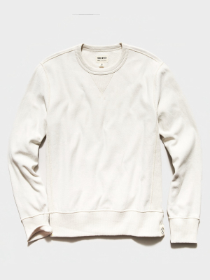 Issued By: Garment Dyed Crew Sweatshirt In Alabaster