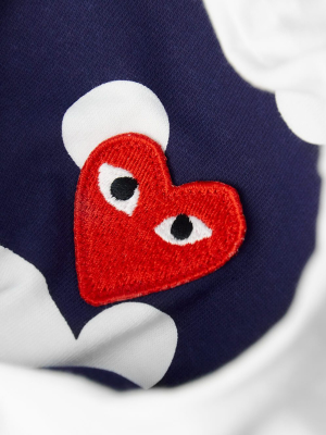 Large Polka Dot Heart Print T-shirt