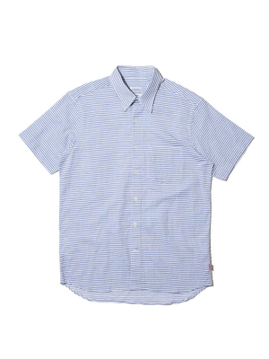 Short Sleeve Shirt - Blue Stripe