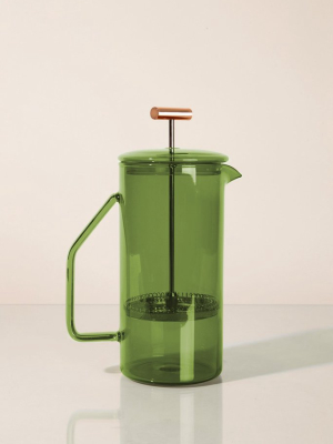 Glass French Press In Verde