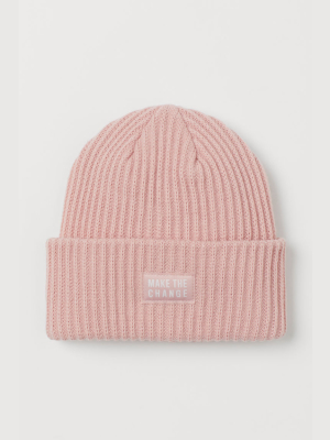 Rib-knit Hat