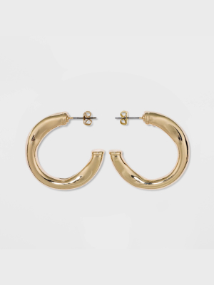 Wavy Hoop Earrings - A New Day™ Gold