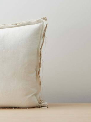 Raw Edges Oyster And Taupe Pillow