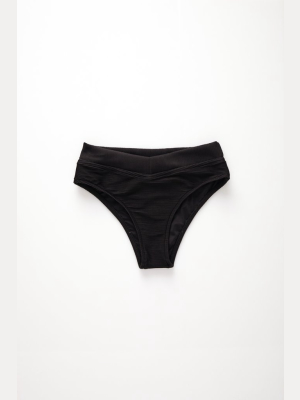 Signature V Waisted Brief - Black