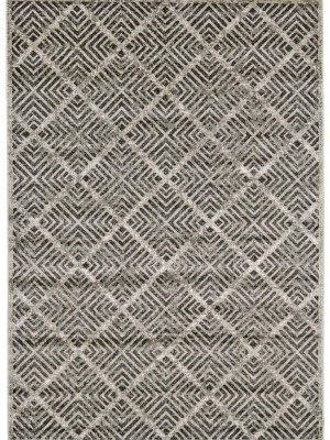 Feizy Katari Distressed Geometric Rug - Available In 8 Sizes - Gray & Taupe