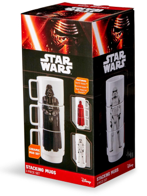 Seven20 Star Wars 11oz Stacking Mugs - Darth Vader, Imperial Guard, And Stormtrooper