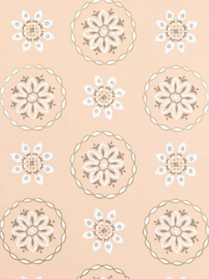 Sample Garance Wallpaper In Tan From The Les Indiennes Collection By Nina Campbell