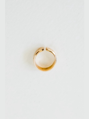 Gold Checker Ring