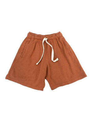 Terracotta Drawstring Shorts