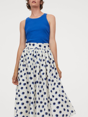 Flared Cotton Skirt