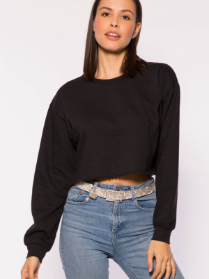 Crop Sweatshirt - Black