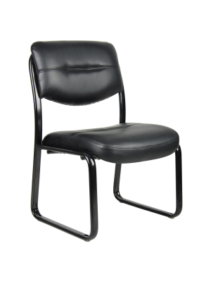 Sled Base Guest Chair Black - Boss