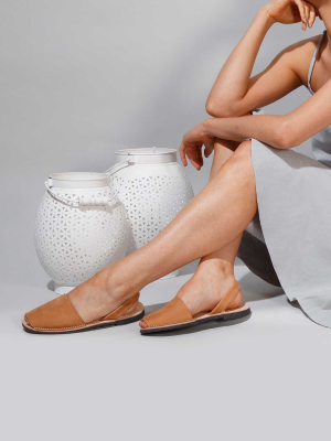Cuero - Original Menorcan Sandals In Tan Nubuck Leather
